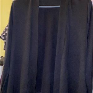 Eddie Bauer light weight open front cardigan black XL